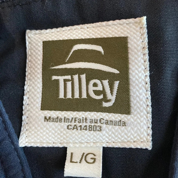 Tilley NWT Expedition Jacket Dark Navy Utility Coat Size L - Picture 8 of 8